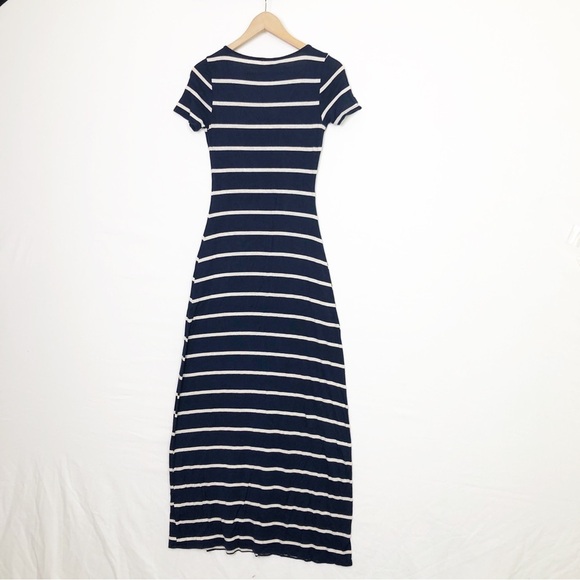 Soprano blue & white striped bodycon T-shirt dress Maxie dress - Picture 8 of 9